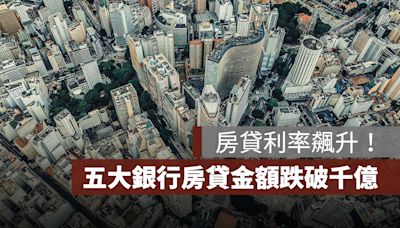 房貸利率飆升、貸款難度加劇，5 大銀行房貸金額跌破千億