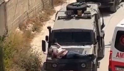 巴勒斯坦嫌犯「綁引擎蓋上」影片曝 以色列軍方不當對待引爭議