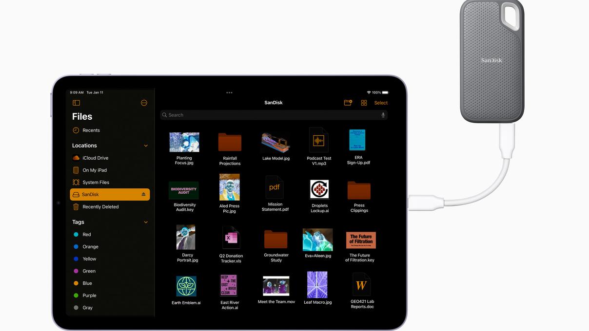 iOS 18 和 iPadOS 18 可以格式化外接硬碟了，���選 APFS、ExFAT 或 FAT