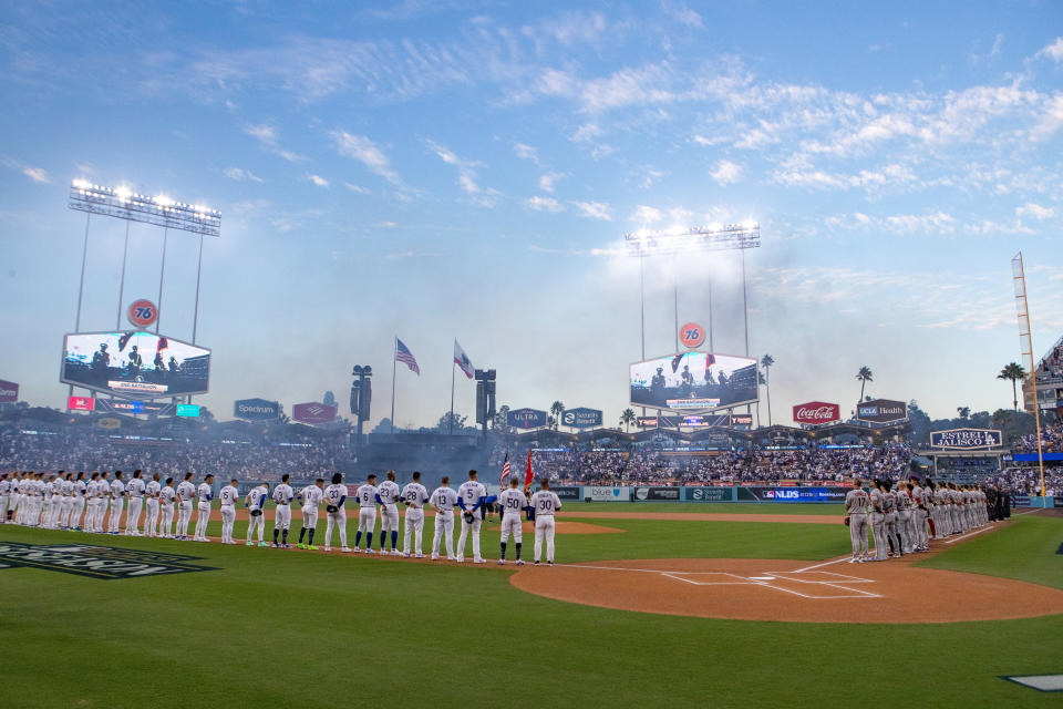 富有歷史的洛杉磯道奇主場Dodger Stadium。（Photo by Rob Leiter/MLB Photos via Getty Images）