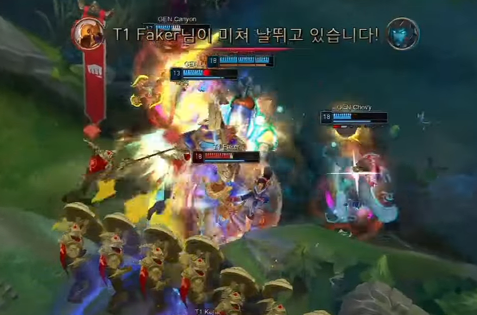 Faker逆勢拿下四連殺（來源：LCK）