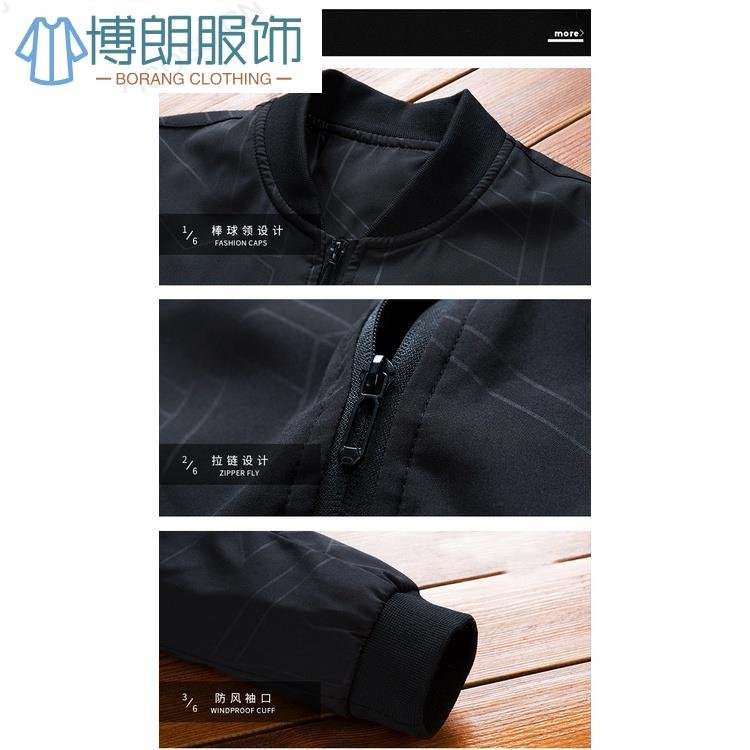 Jaket lelaki 防水防風外套男高品質春男外套新款修身休閒棒球服外套-博朗服飾