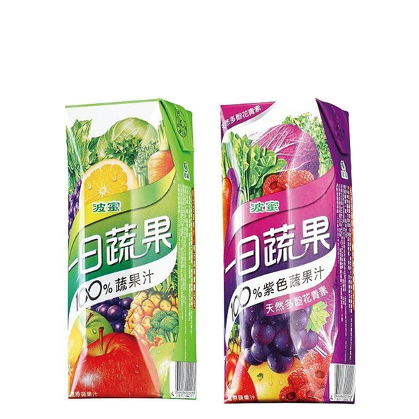 波蜜 一日蔬果100% 蔬果汁/紫色蔬果汁 250ml (18入)/箱 任選3箱【康鄰超市】 product image 2