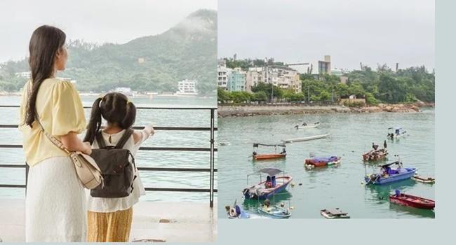 彩色船擠滿香港海面 母女驚奇
