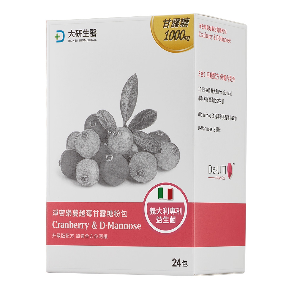 【大研生醫】淨密樂蔓越莓甘露糖粉包24包X1 product image 2