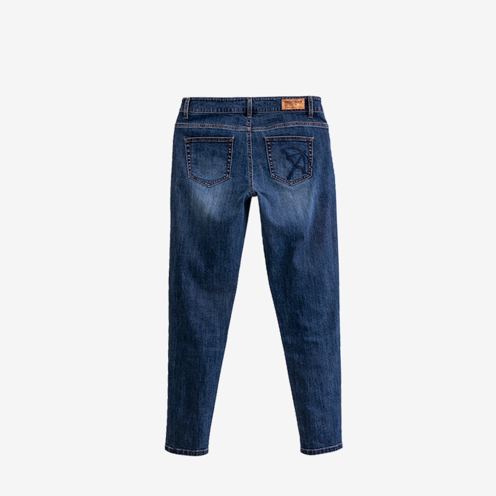 Arnold Palmer -女裝-COOLMAX涼感彈性修身牛仔褲-深藍色 product image 8