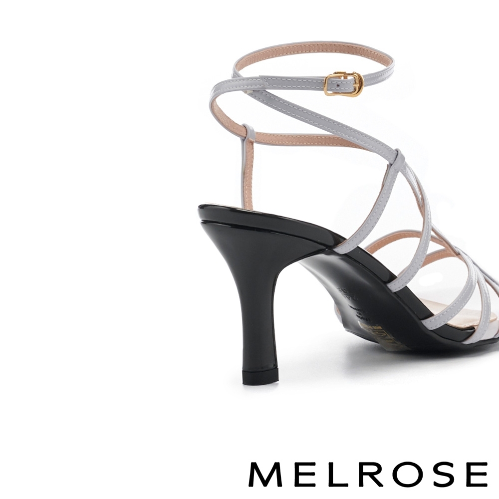 涼鞋 MELROSE 極簡時尚細帶跳色高跟涼鞋－灰 product image 4