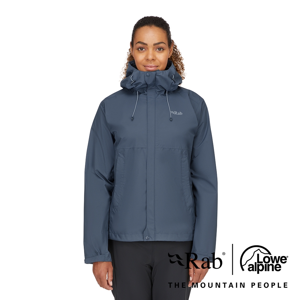 【RAB】Downpour Eco Jacket 透氣防風防水連帽外套 女款 獵戶藍 #QWG83 product image 2