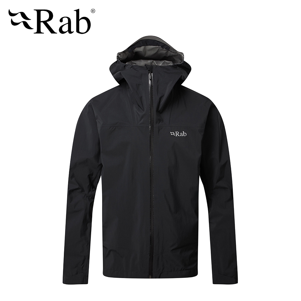 【英國 RAB】Meridian Jacket 連帽防水外套 男款 黑色 #QWG44