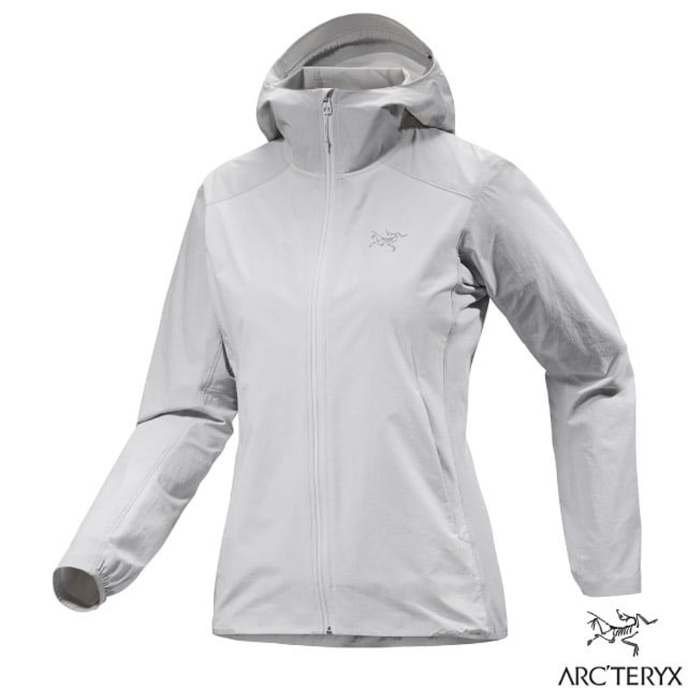 【ARCTERYX 始祖鳥】女 Gamma Lightweight 輕量防風防潑水透氣連帽風衣外套.夾克_X000007779 空氣灰/沈靜灰