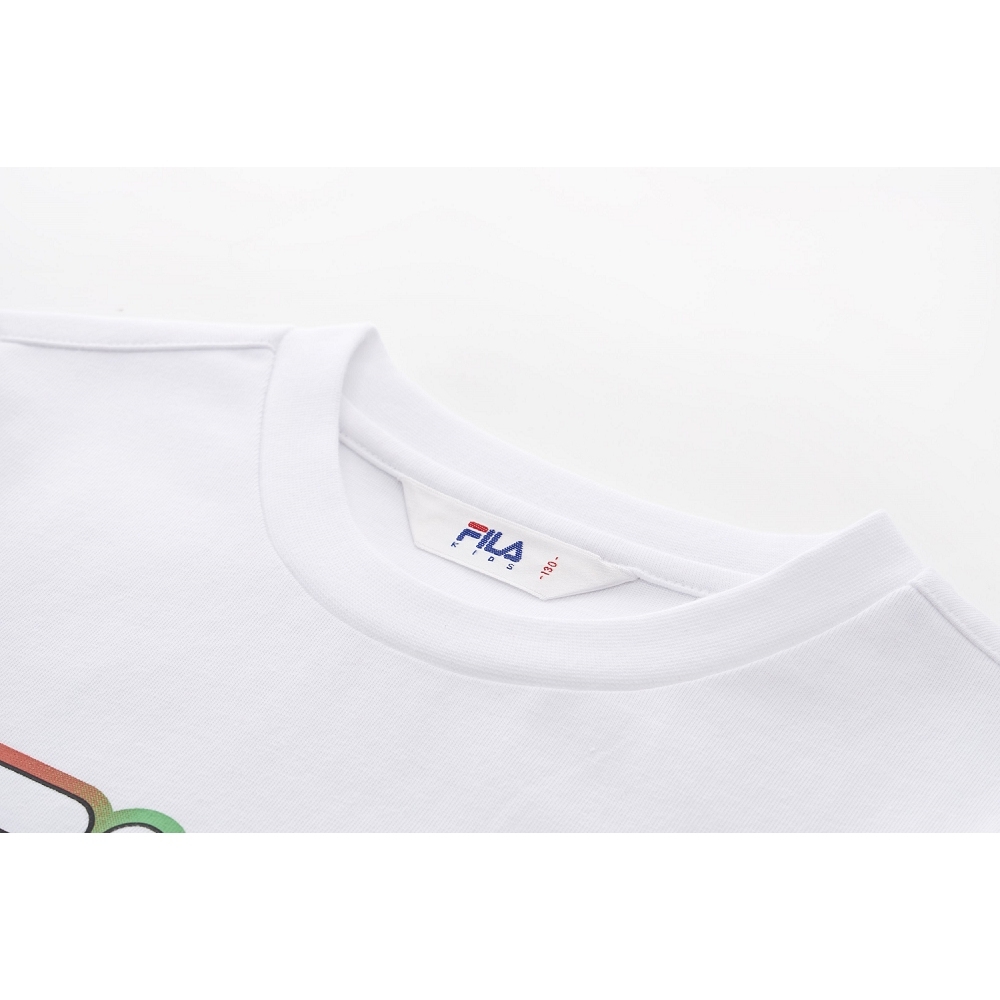 FILA KIDS 童短袖圓領T恤-白色 1TEX-8400-WT product image 6