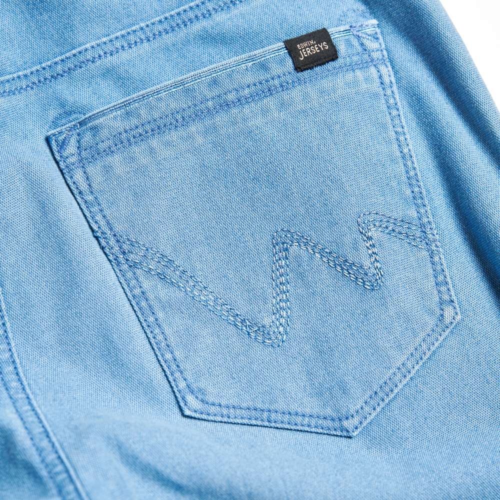 EDWIN JERSEYS 迦績 冰河玉永久涼感中直筒牛仔褲-男-石洗藍 product image 7