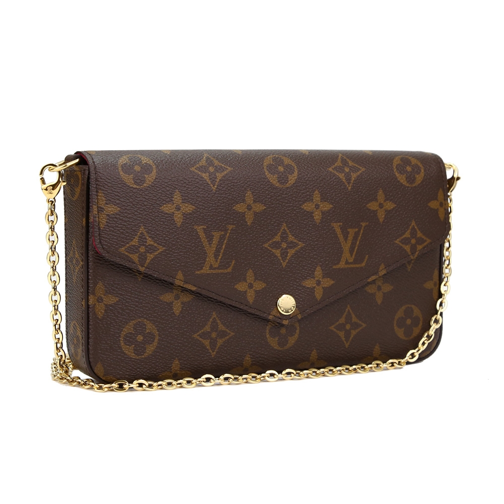 Louis Vuitton LV 路易威登 M61276 Felicie經典帆布鍊帶WOC三合一斜背包(桃紅色) product image 3