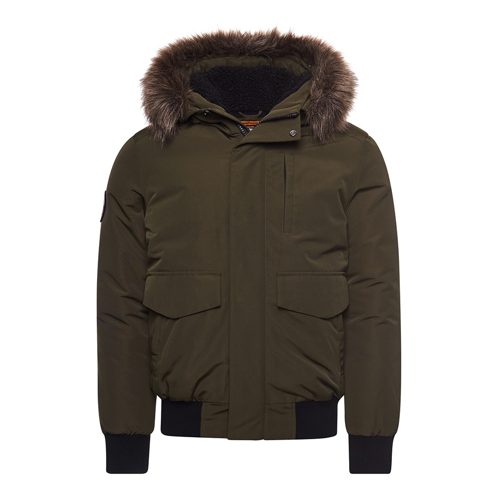 SUPERDRY 男裝 長袖 休閒飛行夾克外套 Everest Bomber 深橄欖綠 product image 2