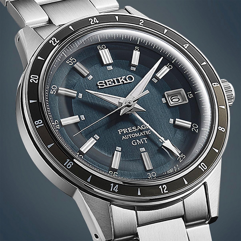 SEIKO 精工 Presage Style60’s系列 GMT機械錶 送禮首選-40.8mm (SSK009J1/4R34-00B0B)_SK045