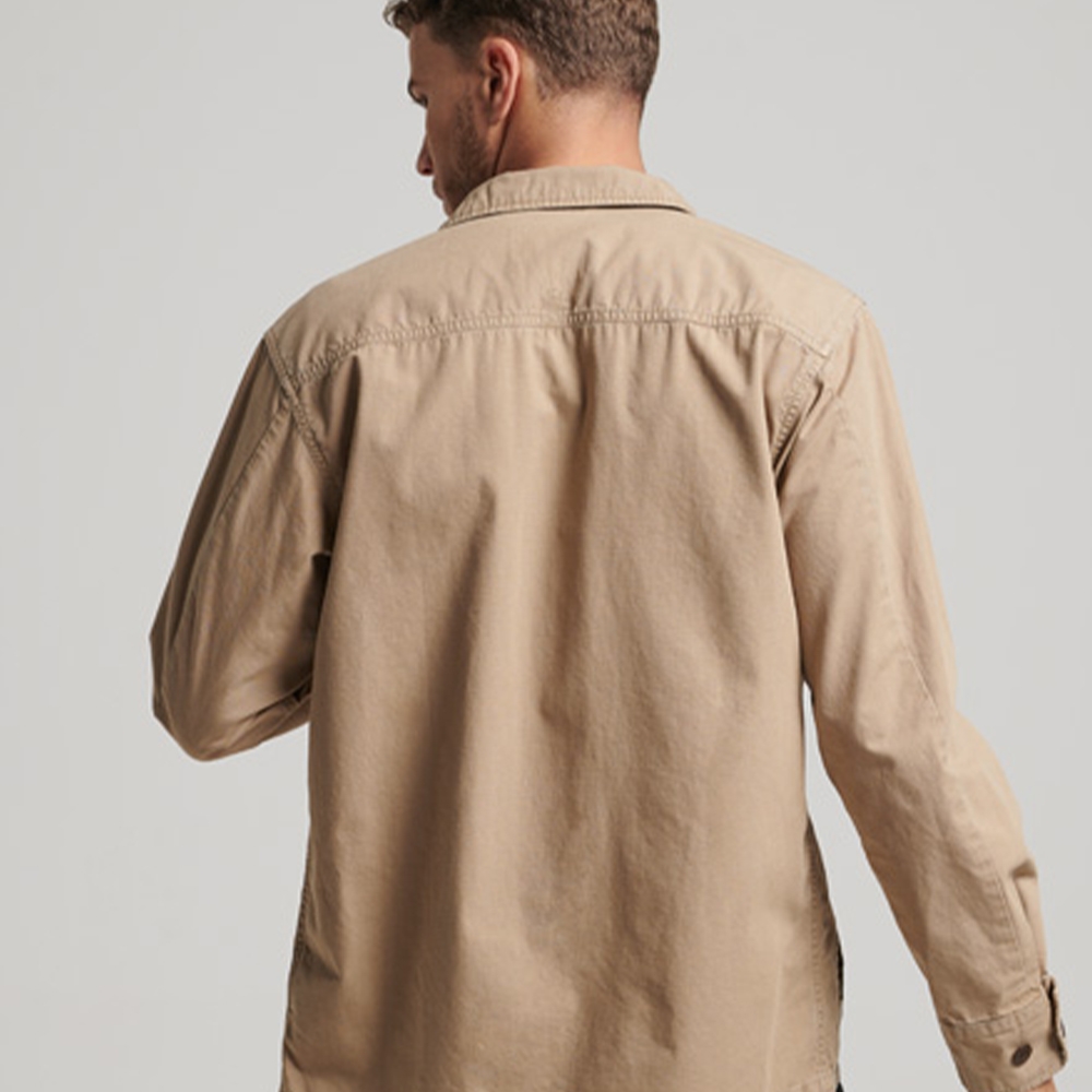 SUPERDRY 男裝 長襯衫 Vintage Combat Overshirt 淺棕 product image 3