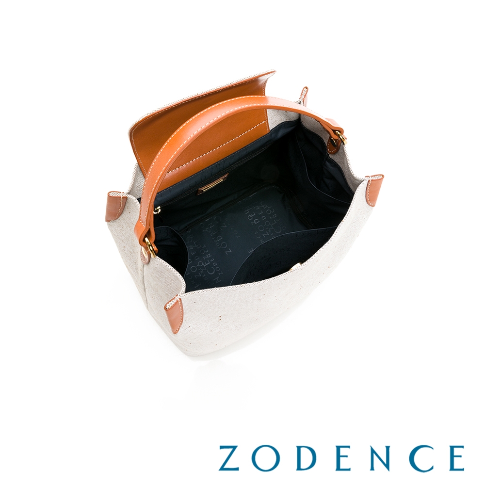 ZODENCE DION德國帆布方型水桶包 貴族白 product image 5