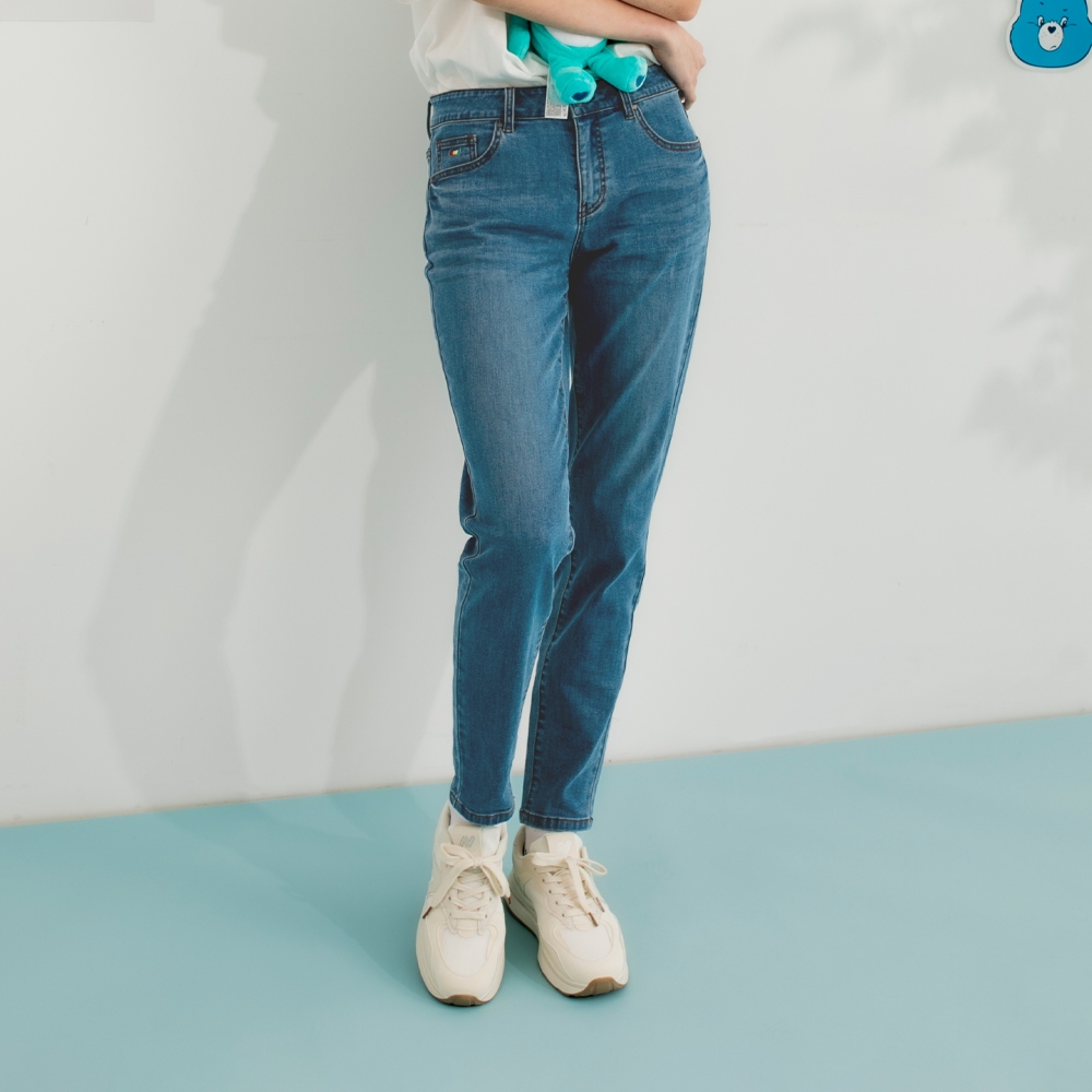 Arnold Palmer -女裝-COOLMAX涼感彈性修身牛仔褲-淺藍色 product image 4