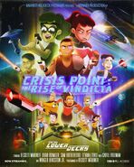 Poster for the in-universe movie Crisis Point: The Rise of Vindicta from the episode "Crisis Point"