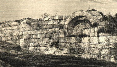 drawing of remains on the Aventine hill