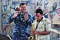 Nicolau Cauanesgua plays saxophone at the Mozambique Musicians Association