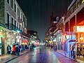 Bourbon Street under a heavy shower