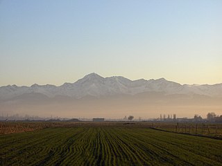 Pic du Midi de Bigorre from the valley of the Adour.