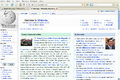 Firefox 2.0 showing the English Wikipedia