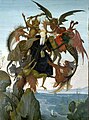 Attributed to Michelangelo, The Torment of Saint Anthony label QS:Len,"The Torment of Saint Anthony" label QS:Lpl,"Dręczenie św. Antoniego" circa 1487–8. Kimbell Art Museum, Fort Worth