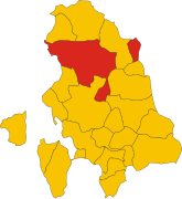 Map of comune of Iglesias (province of Carbonia-Iglesias, region Sardinia, Italy) - until 2016.svg