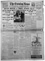 1914 - The cover of the Evening News