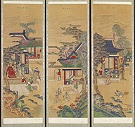 Korean - Ten-panel Folding Screen with Scenes of Filial Piety - Walters 35199 - Detail B.jpg