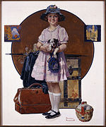 Norman Rockwell - Vacation's Over (Girl Returning from Summer Trip ) - Google Art Project.jpg