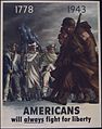 Americans Will Always Fight For Liberty (1943), by Bernard Perlin.