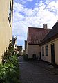 Narrow street in the Danish town Dragør.