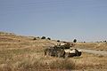 Abandoned tank Centurion displayed in the Golan Heights