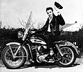 Elvis on his Harley-Davidson, January 2, 1956