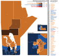 Manitoba general election 2011 - Winning party vote by riding