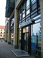 Entrance of the public library Dresden, Germany