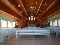 Samoa church interior, Matavai village, Savaii.JPG