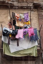 Thumbnail for File:Lady hanging laundry, Havana, Cuba 2011.jpg