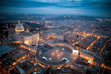 Vaticans City and St. Peter Square (aerial view)