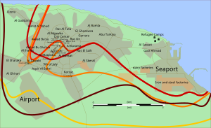 Frontlines during the Battle of Misrata.