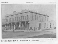 Lewis Bear Wholeale Grocers ad Pensacola FL 1899.png