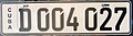 License plate since 2013 for diplomatic cars