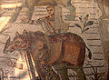 Rhino on mosaic in Villa del Casale, Sicily