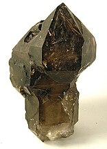 A large specimen of sceptred smoky quartz from Nevada.