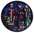 The commissioning of en:Birinus (centre) by en:Asterius (left), taken at Dorchester Abbey