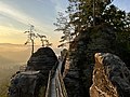 Felsenburg Neurathen nach Sonnenaufgang