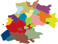 Mappa della provincia di Enna a colori